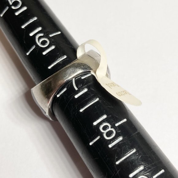 Vintage Purple Enamel Cocktail Ring Silver Plated Crystal Rhinestone Size 7 Boho - Picture 10 of 11